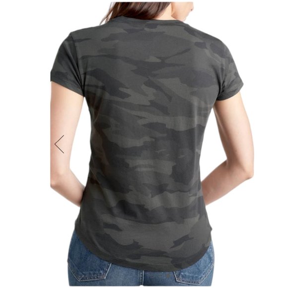 NEW Splendid Camo Print Crew Neck Short Sleeves Tee Shirt Lightweight M - Picture 2 of 7